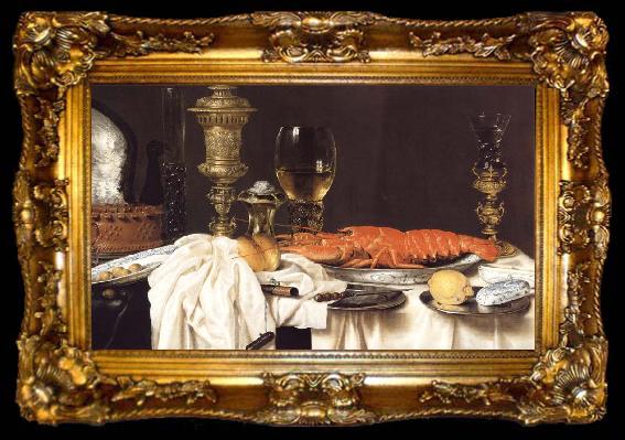 framed  Willem Claesz Heda Detail of Still Life with a Lobster, ta009-2